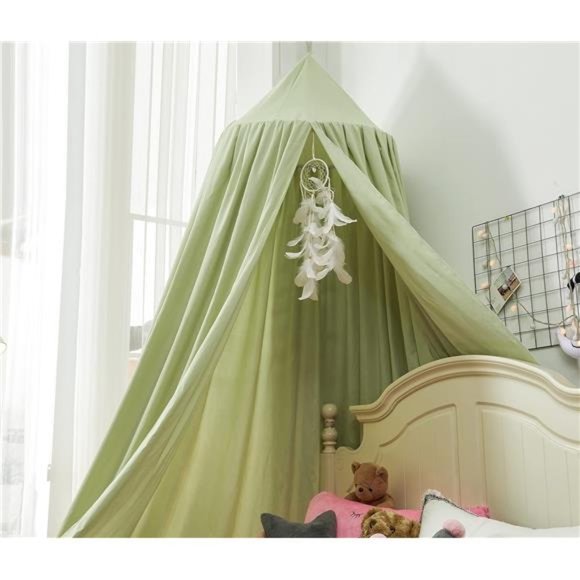 Bed Canopy for Girls, Round Dome Canopy Curtains Room Decoration Princess Castle - Picture 2 of 8